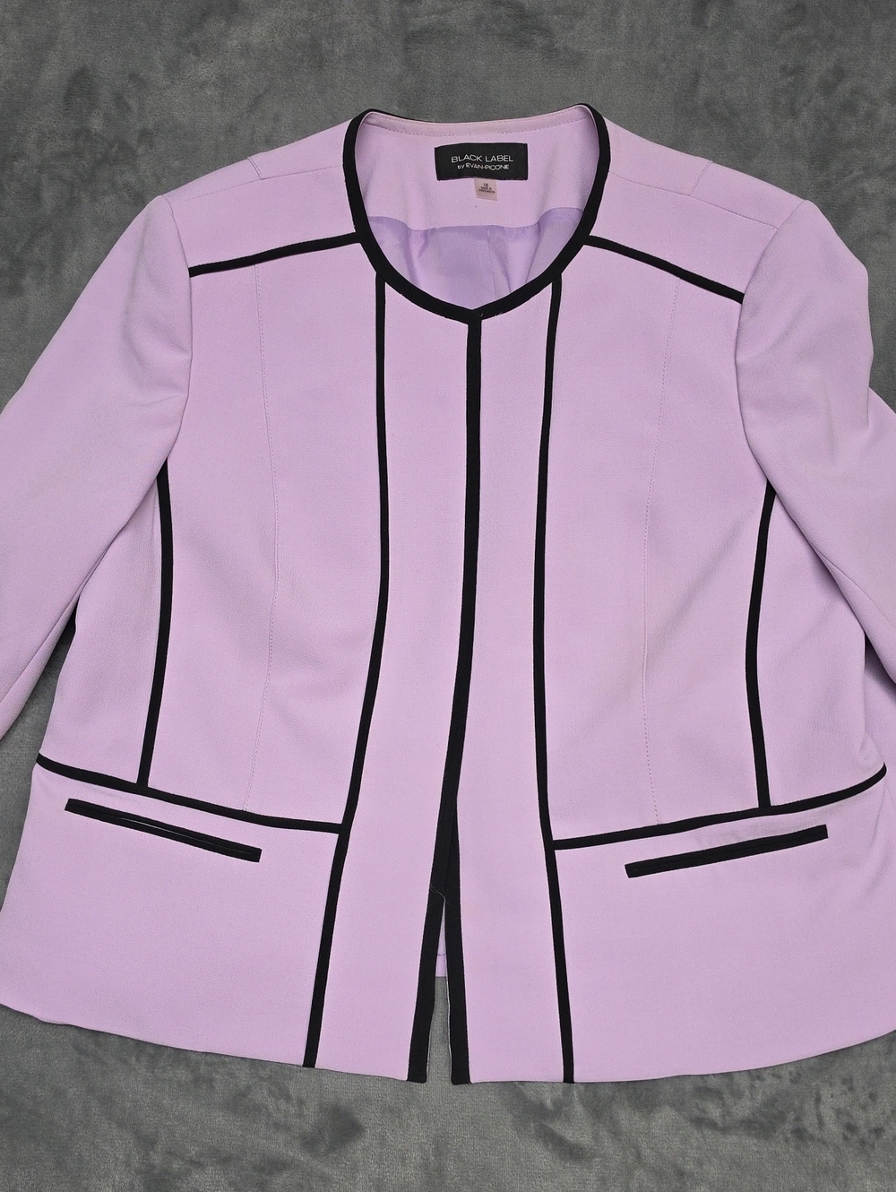 Black Label Lilac Jacket with Black Piping
